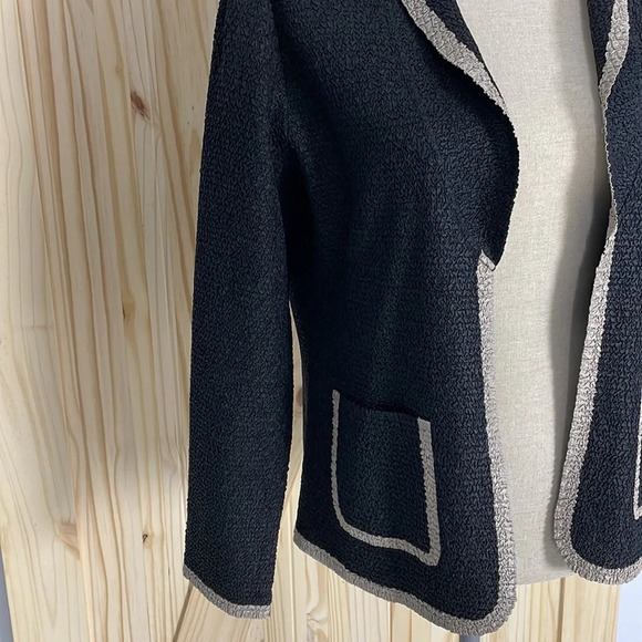 Chico’s Travelers Collection Open Jacket Blazer Small Size 0 Black - Picture 4 of 10